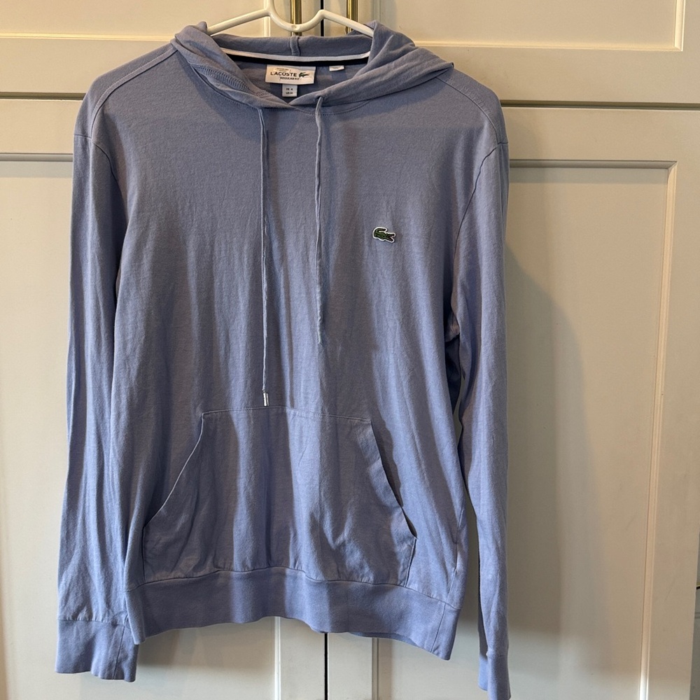 Lacoste Men's Light Blue Crewneck Hoodie Pullover